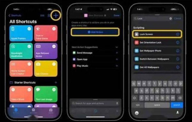 信宜苹果14锁屏维修店分享iPhone14升级iOS16.4后如何创建锁屏快捷方式 