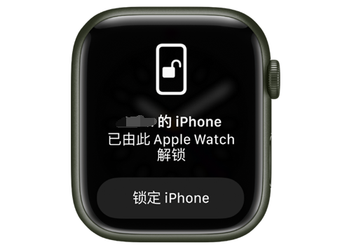 信宜苹果手机维修分享用 AppleWatch 解锁配备面容 ID 的 iPhone方法 